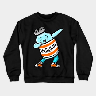 Type One Diabetes Dabbing Insulin Bottle Diabetes Awareness Month Crewneck Sweatshirt